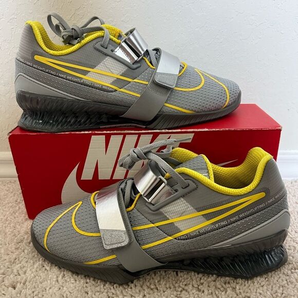 Nike Romaleos 4 Wolf Grey Lightening Weightlifting Training - Picture 1 of 10